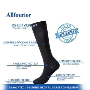 Allfourior compression socks 2pair Black size:S/M